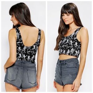 Out From Under | Dancing Skeleton Crop Tank | UO